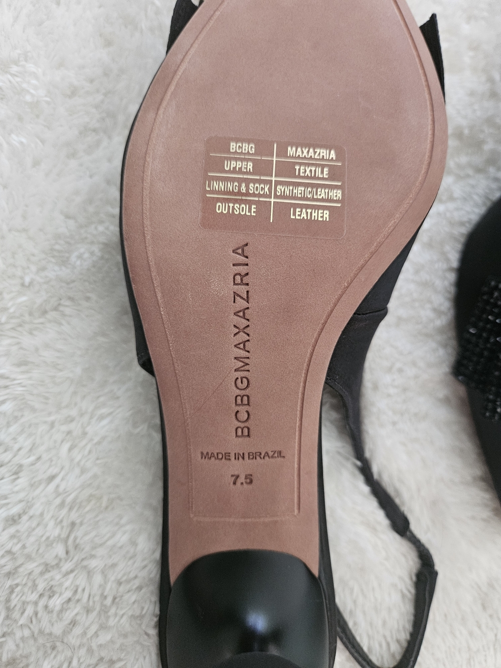 NWT BCBGMaxAzria Size 7.5 Black Crystal Bow Kitten Heel Pumps Preppy Coquette - Picture 12 of 12